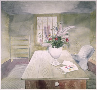 Garden Flowers on a Cottage Table by Eric Ravilious